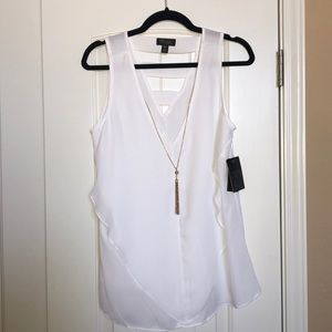 Thalia Sodi White tank with detachable necklace, M